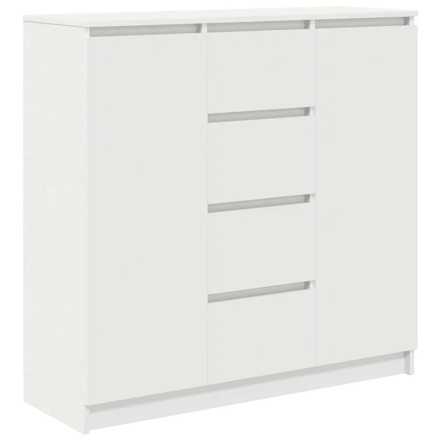 Buffet avec tiroirs blanc 100,5x35x98,5 cm bois d'ingénierie - 2