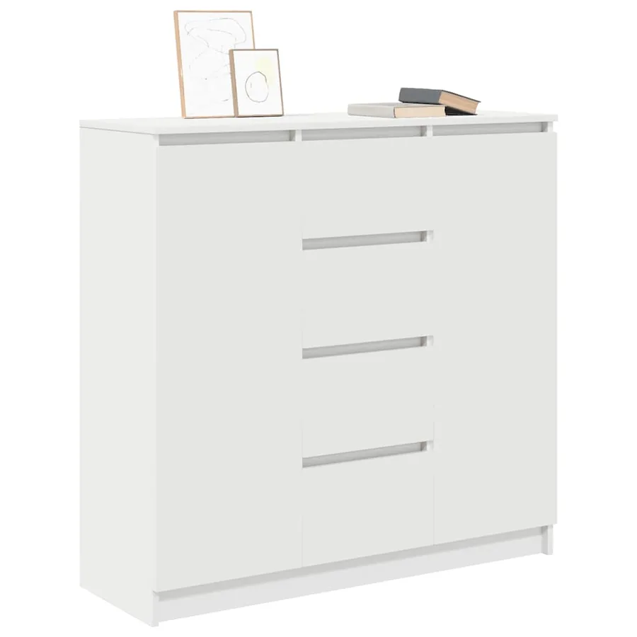 Buffet avec tiroirs blanc 100,5x35x98,5 cm bois d'ingénierie - 4