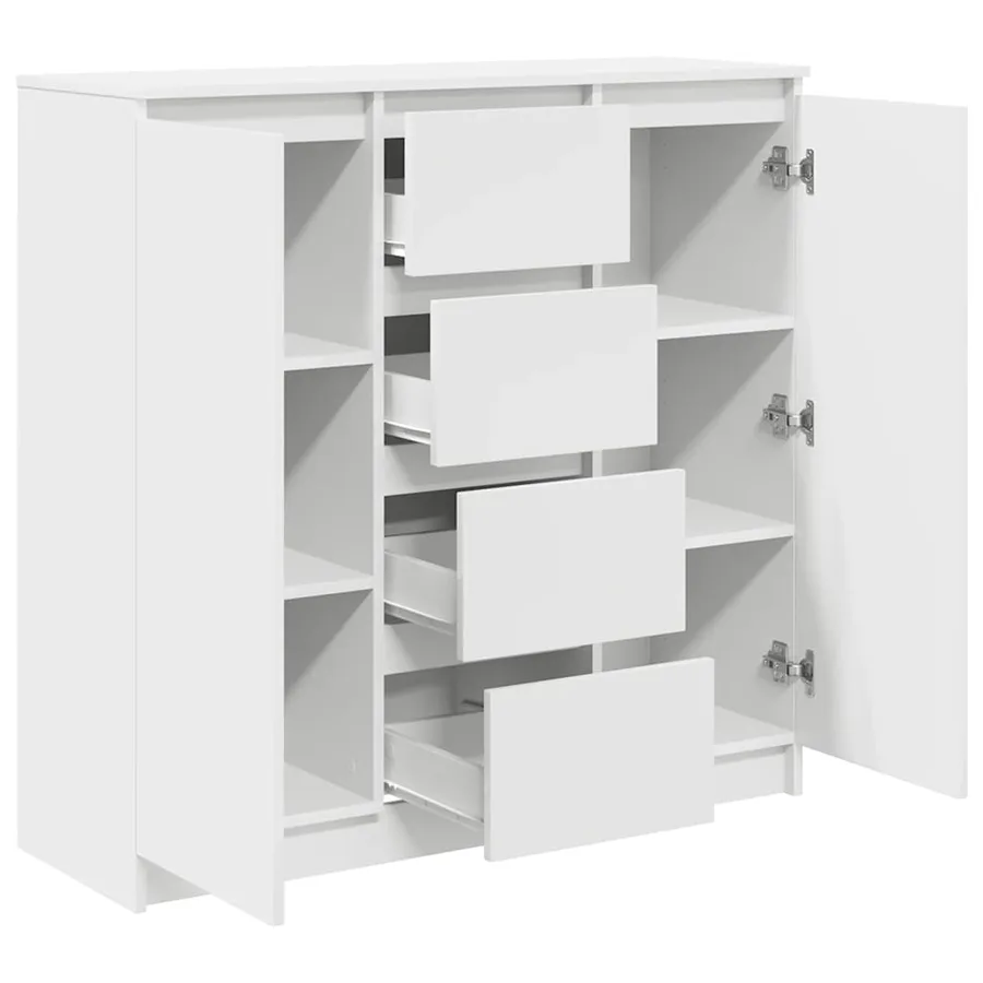 Buffet avec tiroirs blanc 100,5x35x98,5 cm bois d'ingénierie - 5