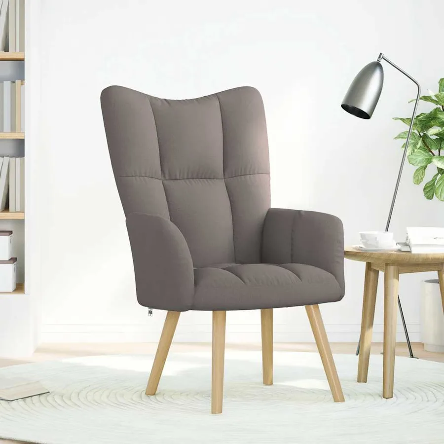 Chaise de relaxation Taupe Tissu - 2