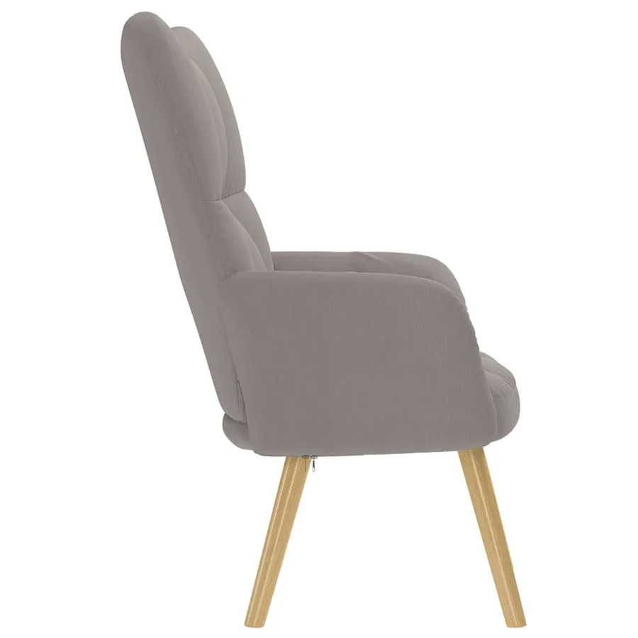 Chaise de relaxation Taupe Tissu - 4