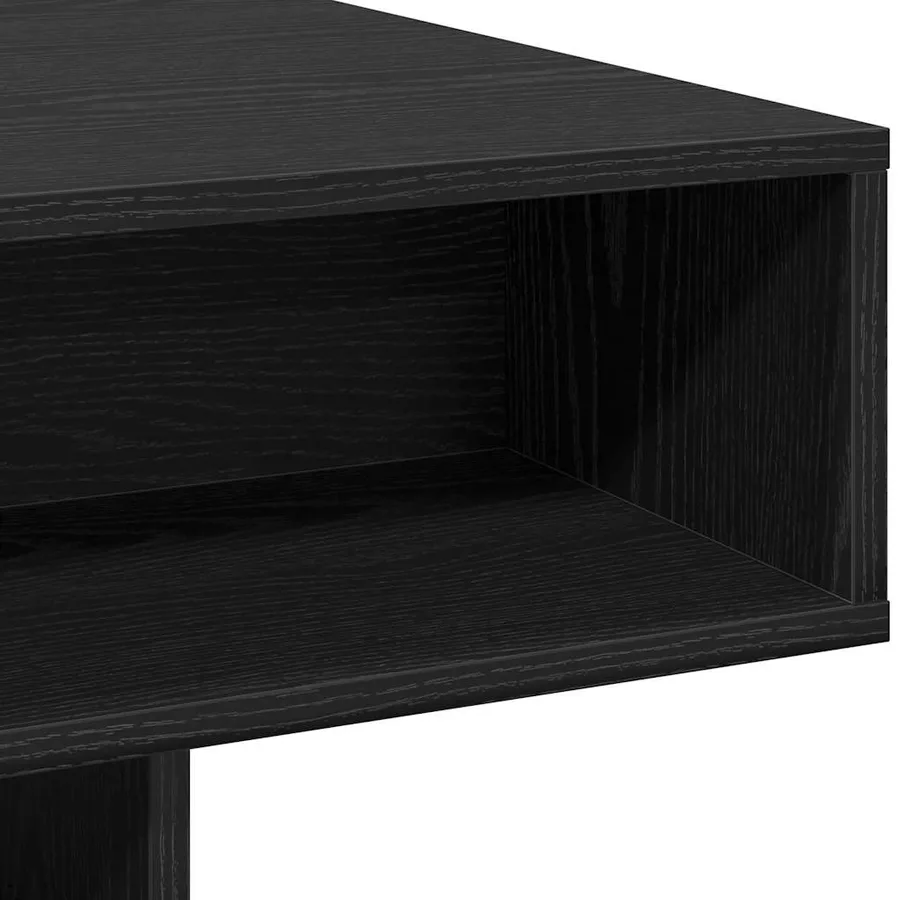 Table basse en chêne noir 105 x 55 x 32 cm bois d'ingénierie - 8