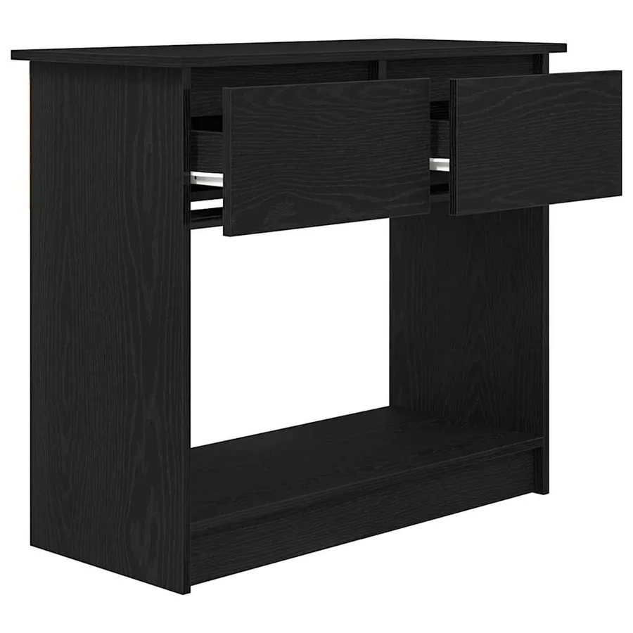 Table console avec tiroirs noir 85,5x38,5x74,5 cm - 5