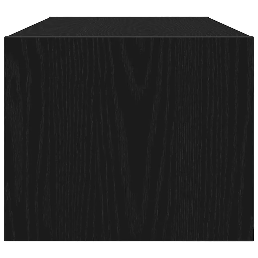 Meuble TV chêne noir 80x31x25,5 cm bois d'ingénierie - 7