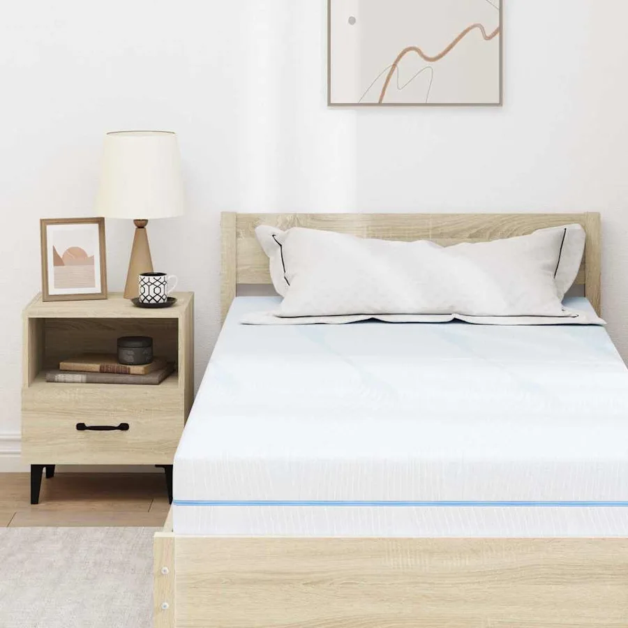 Matelas Moyennement ferme 100 x 200 cm Blanc - 7