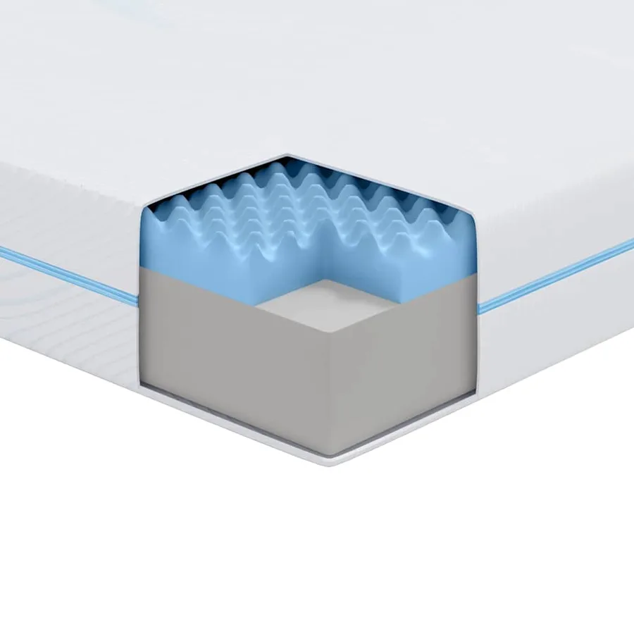 Matelas Moyennement ferme 100 x 200 cm Blanc - 8