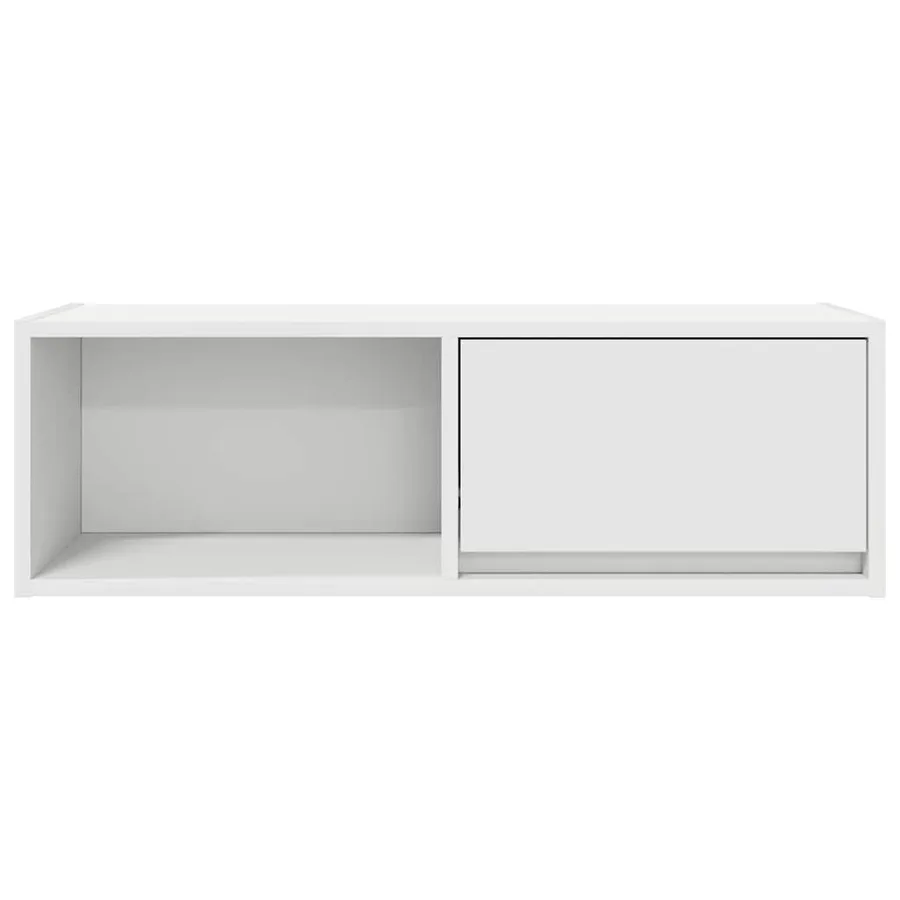 Meuble TV blanc 80x31x25,5 cm bois d'ingénierie - 6