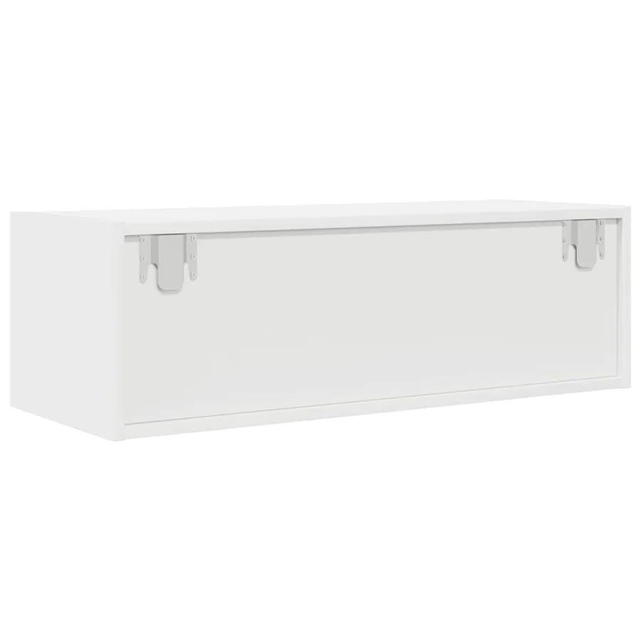 Meuble TV blanc 80x31x25,5 cm bois d'ingénierie - 8