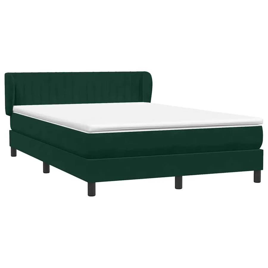 Sommier à lattes de lit et matelas vert foncé 160x220cm velours - 4
