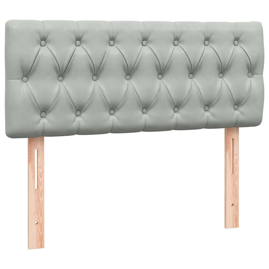 Sommier à lattes de lit et matelas gris clair 120x220cm velours - 6