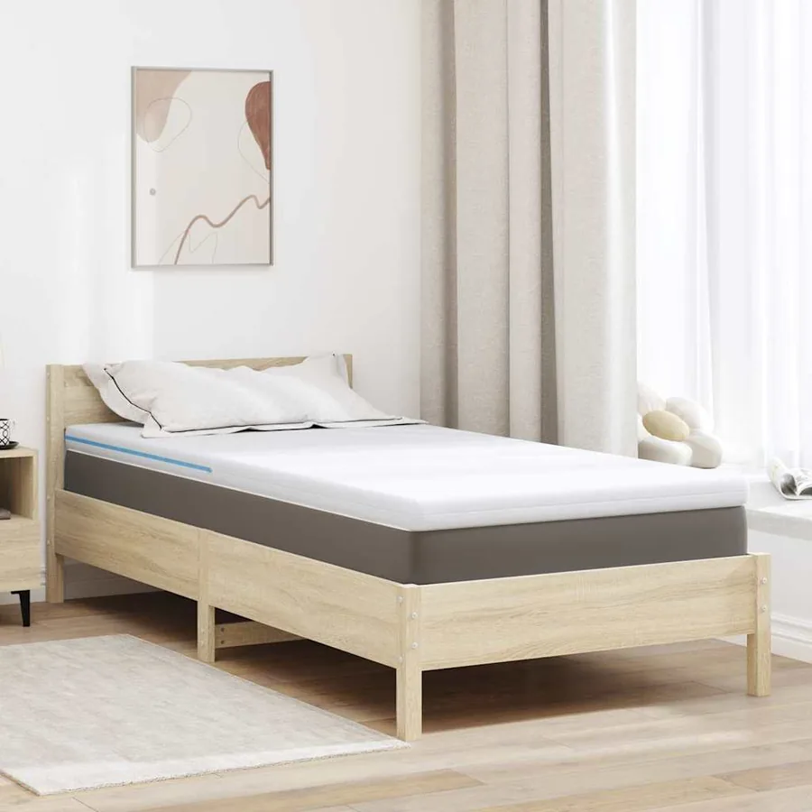 Surmatelas Blanc 100 x 200 cm Tissu jacquard