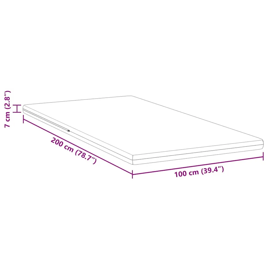 Surmatelas Blanc 100 x 200 cm Tissu jacquard - 11
