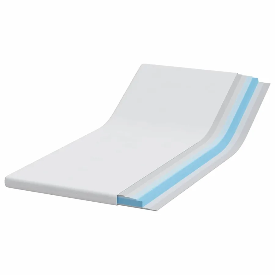Surmatelas Blanc 100 x 200 cm Tissu jacquard - 3