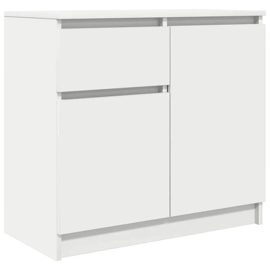Buffet avec tiroir blanc 71x35x65 cm bois d'ingénierie - 2