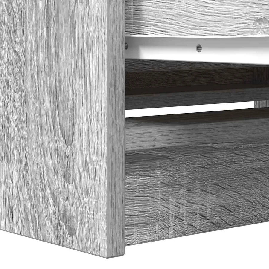 Meuble TV sonoma gris 80x35x54 cm bois d'ingénierie - 10