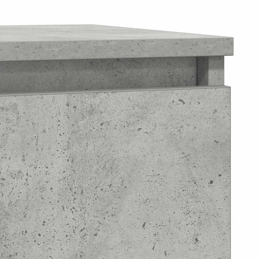 Buffet avec tiroir gris béton 71x35x65 cm bois d'ingénierie - 10