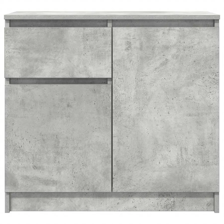 Buffet avec tiroir gris béton 71x35x65 cm bois d'ingénierie - 6
