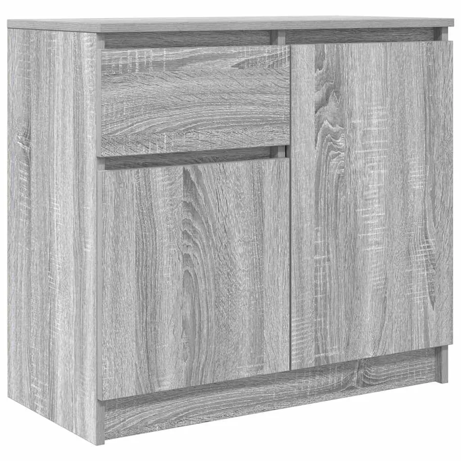 Buffet avec tiroir sonoma gris 71x35x65 cm bois d'ingénierie - 2