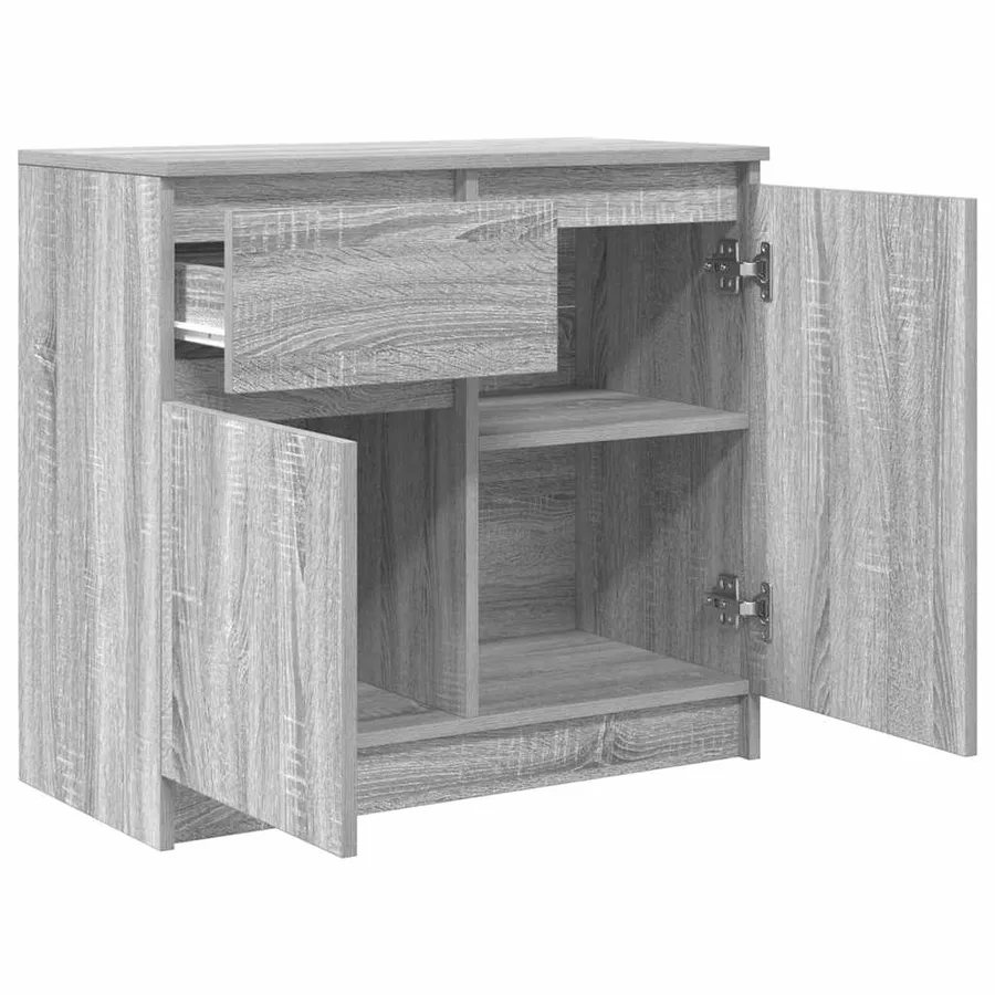 Buffet avec tiroir sonoma gris 71x35x65 cm bois d'ingénierie - 5