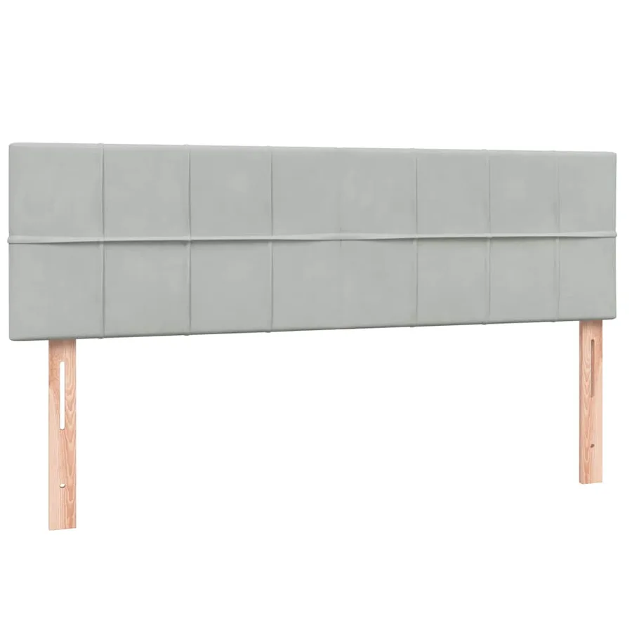 Sommier à lattes de lit et matelas gris clair 140x220cm velours - 6