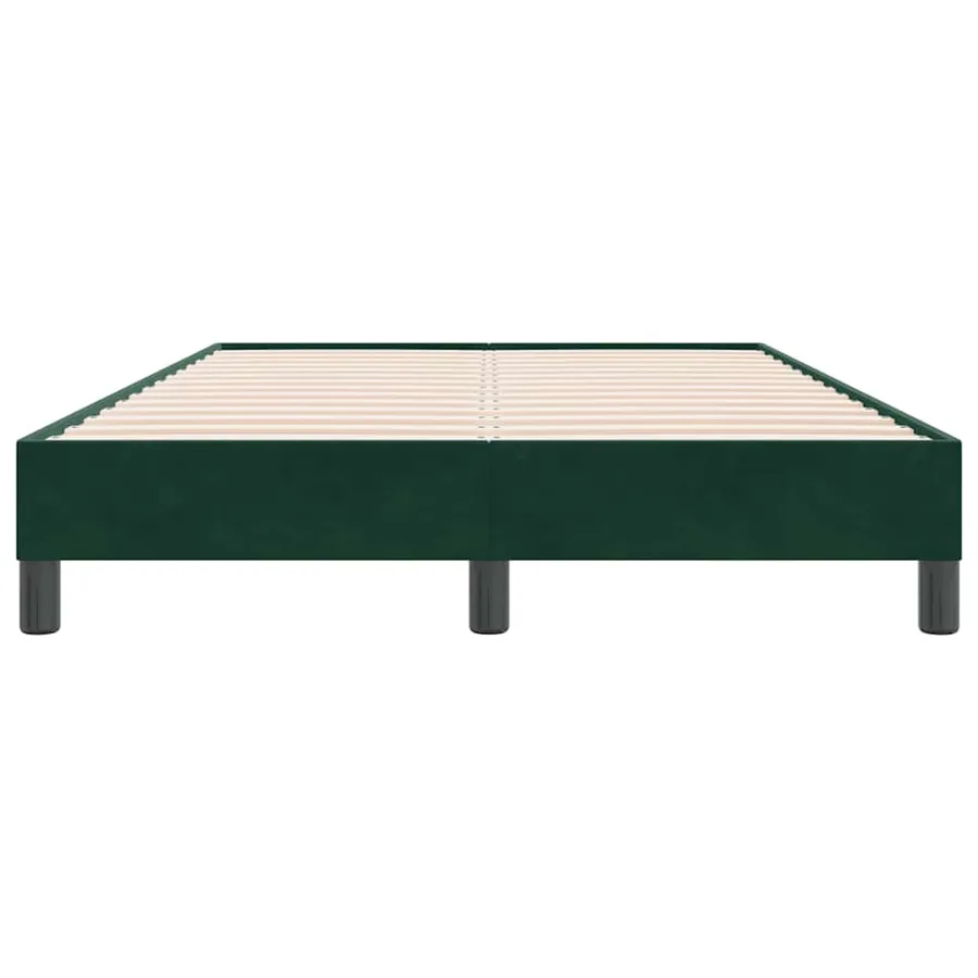 Cadre de lit sans matelas vert foncé 120x220 cm velours - 5
