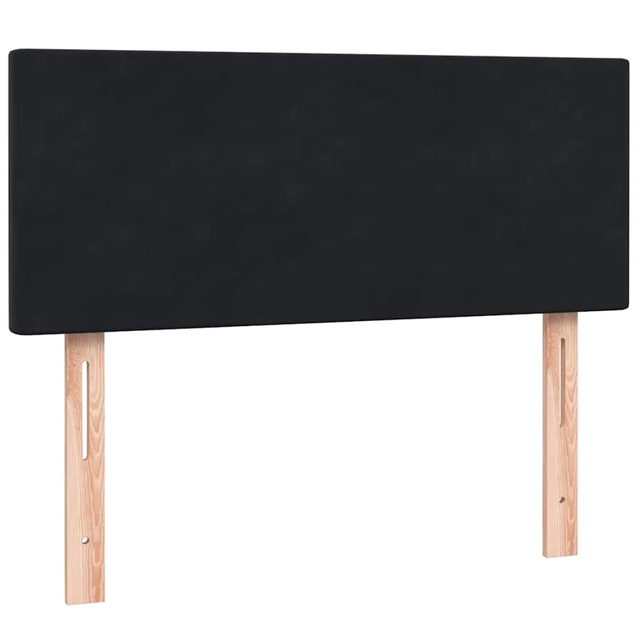 Sommier à lattes de lit avec matelas noir 120x220 cm velours - 6