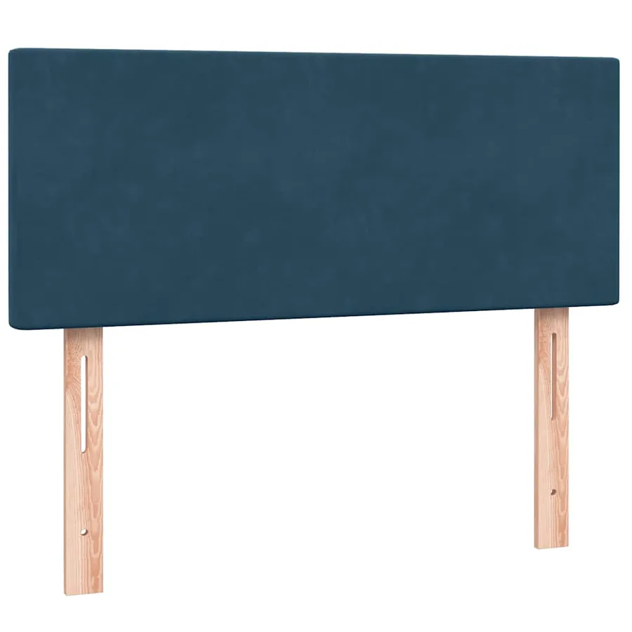 Sommier à lattes de lit et matelas bleu foncé 120x220cm velours - 6