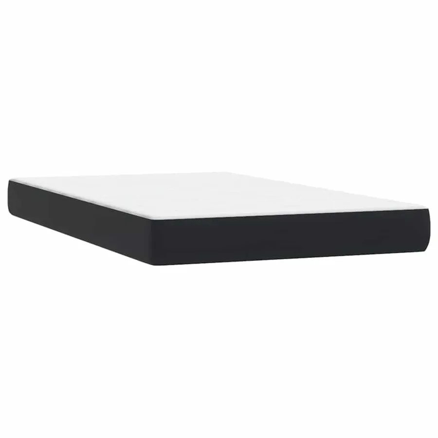 Sommier à lattes de lit avec matelas et LED noir 120x220 cm velours - 7