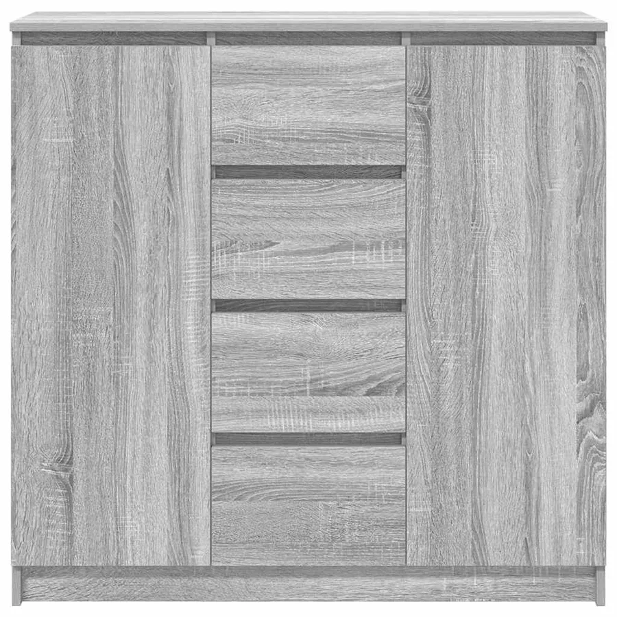 Buffet et tiroirs sonoma gris 100,5x35x98,5cm bois d'ingénierie - 6