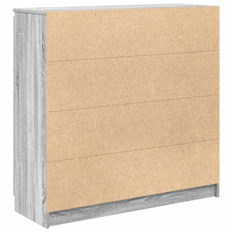 Buffet et tiroirs sonoma gris 100,5x35x98,5cm bois d'ingénierie - 8