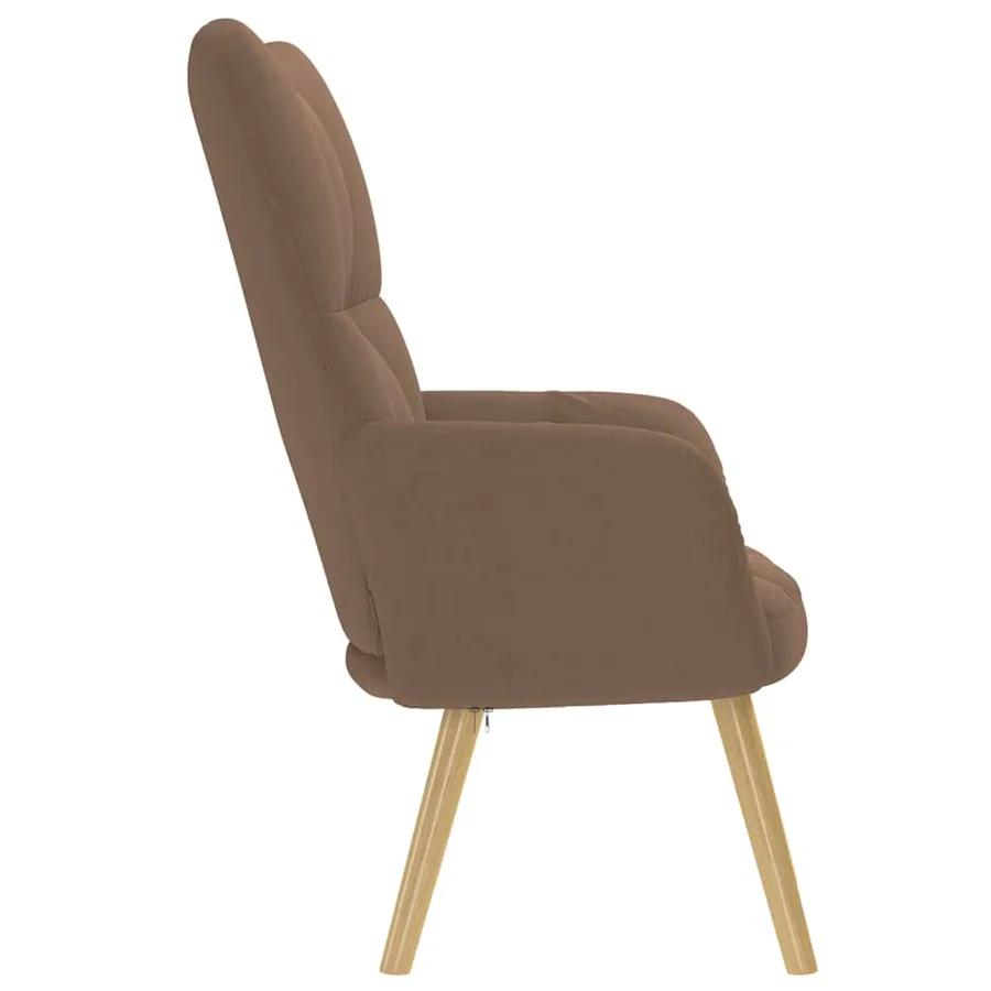 Chaise de relaxation Marron Tissu - 4