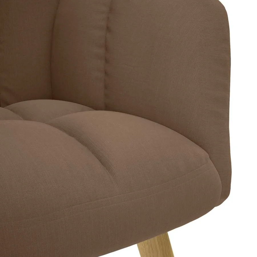 Chaise de relaxation Marron Tissu - 6