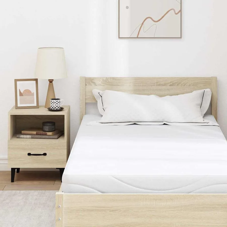 Matelas Blanc 90 x 200 cm Tissu jacquard - 7