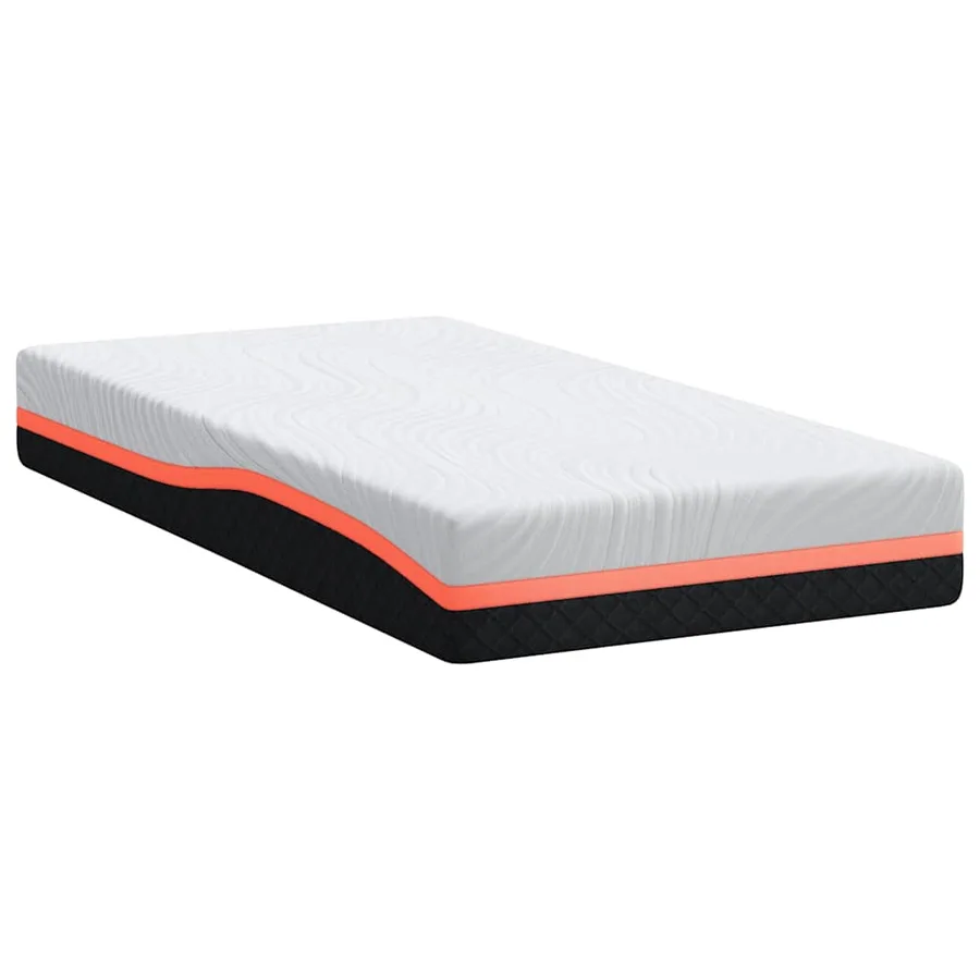 Matelas Blanc et Gris 90 x 200 cm Tissu jacquard - 5