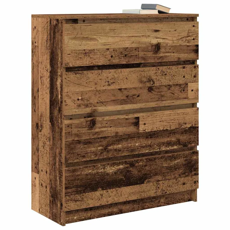 Buffet vieux bois 80x35x99 cm bois d'ingénierie - 4