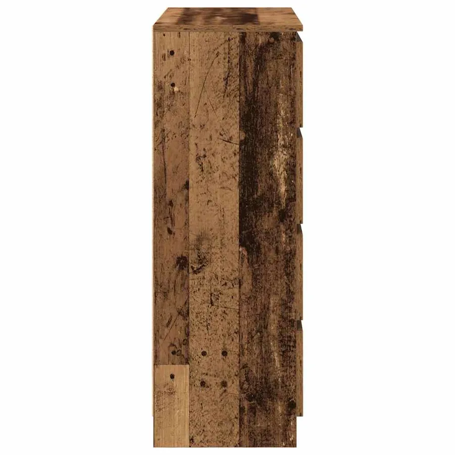 Buffet vieux bois 80x35x99 cm bois d'ingénierie - 7