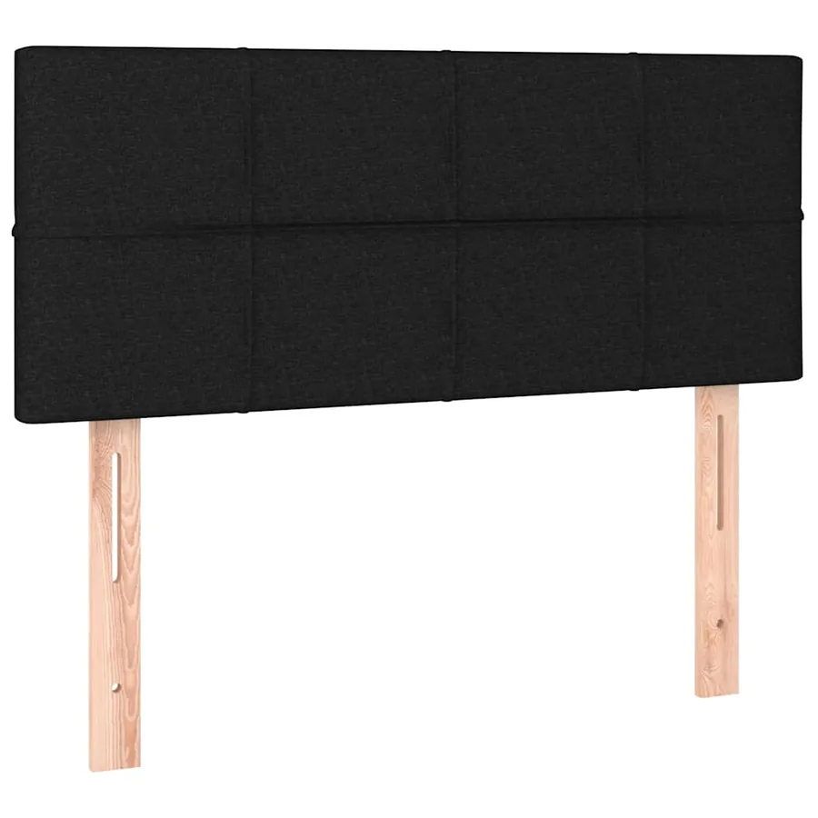 Sommier à lattes de lit avec matelas Noir 100x200 cm Tissu - 6
