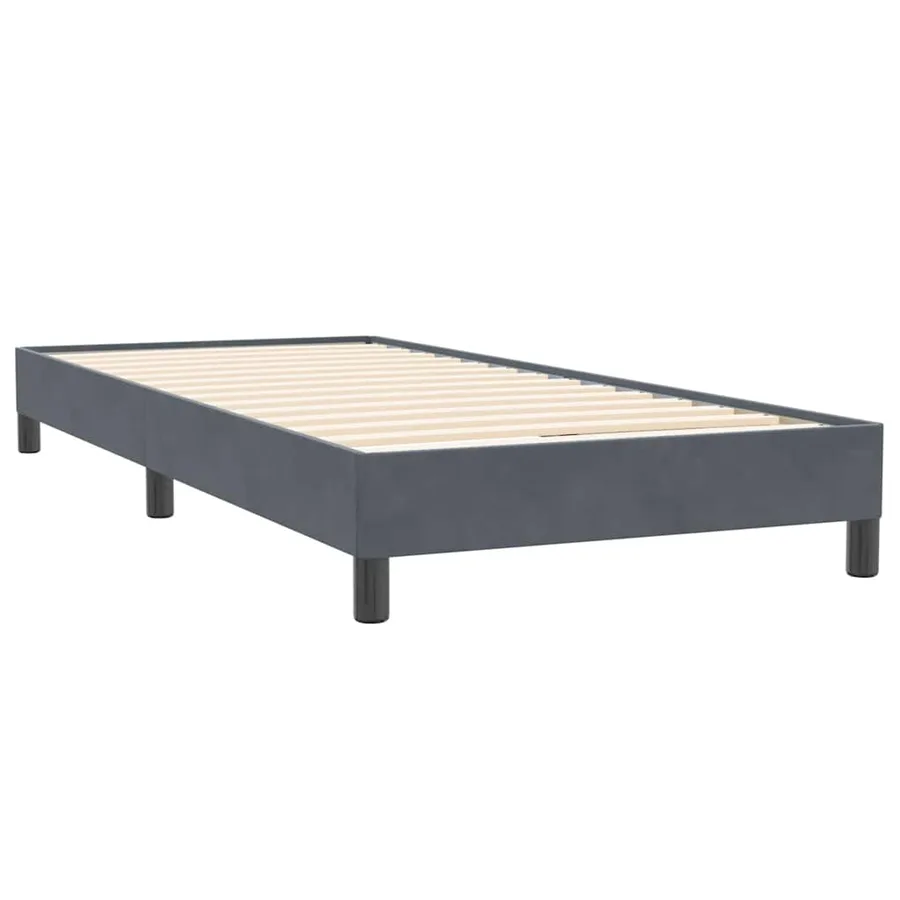 Sommier à lattes de lit sans matelas gris foncé 100x220cm - 4