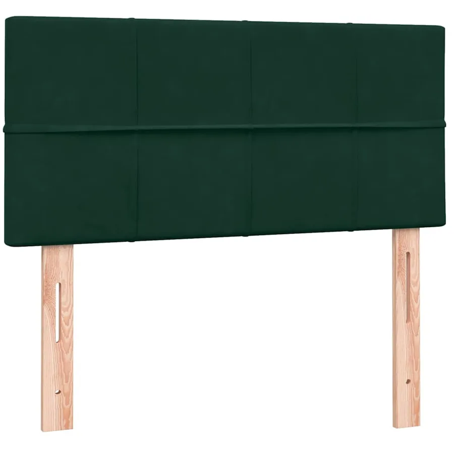 Sommier à lattes de lit et matelas vert foncé 100x220cm velours - 7