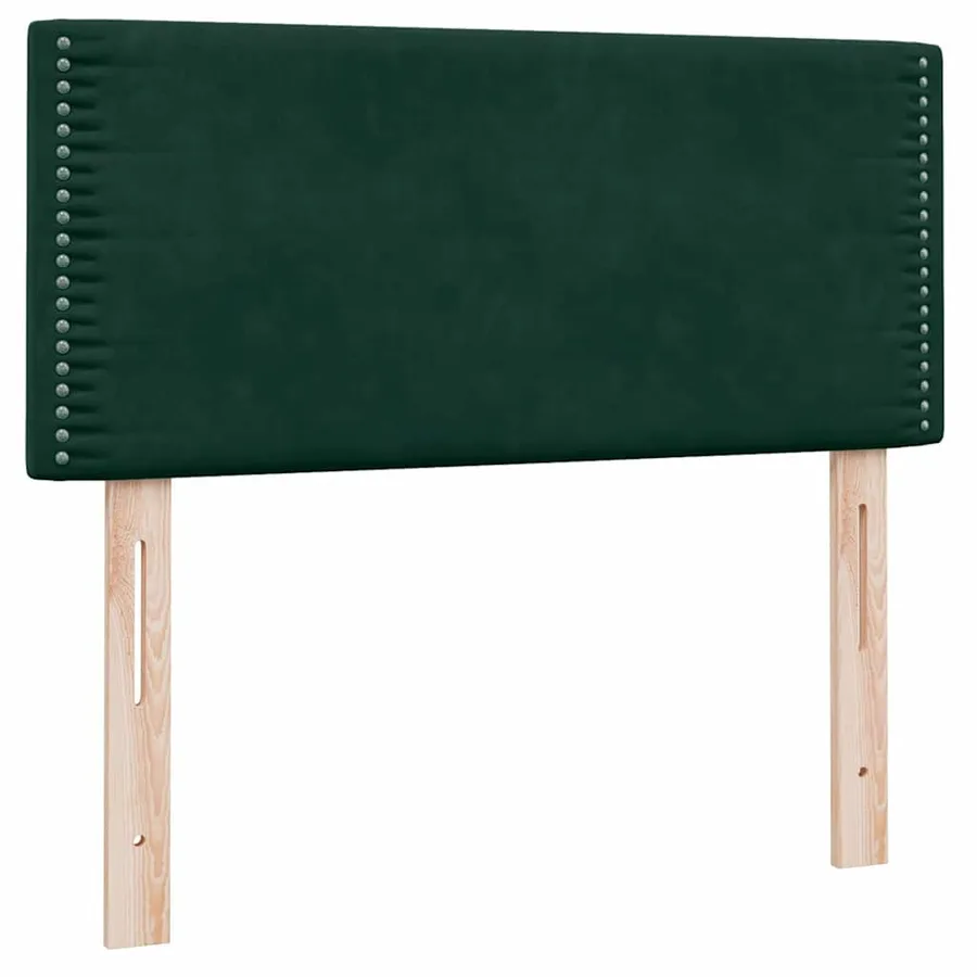 Sommier à lattes de lit et matelas vert foncé 100x220cm velours - 7