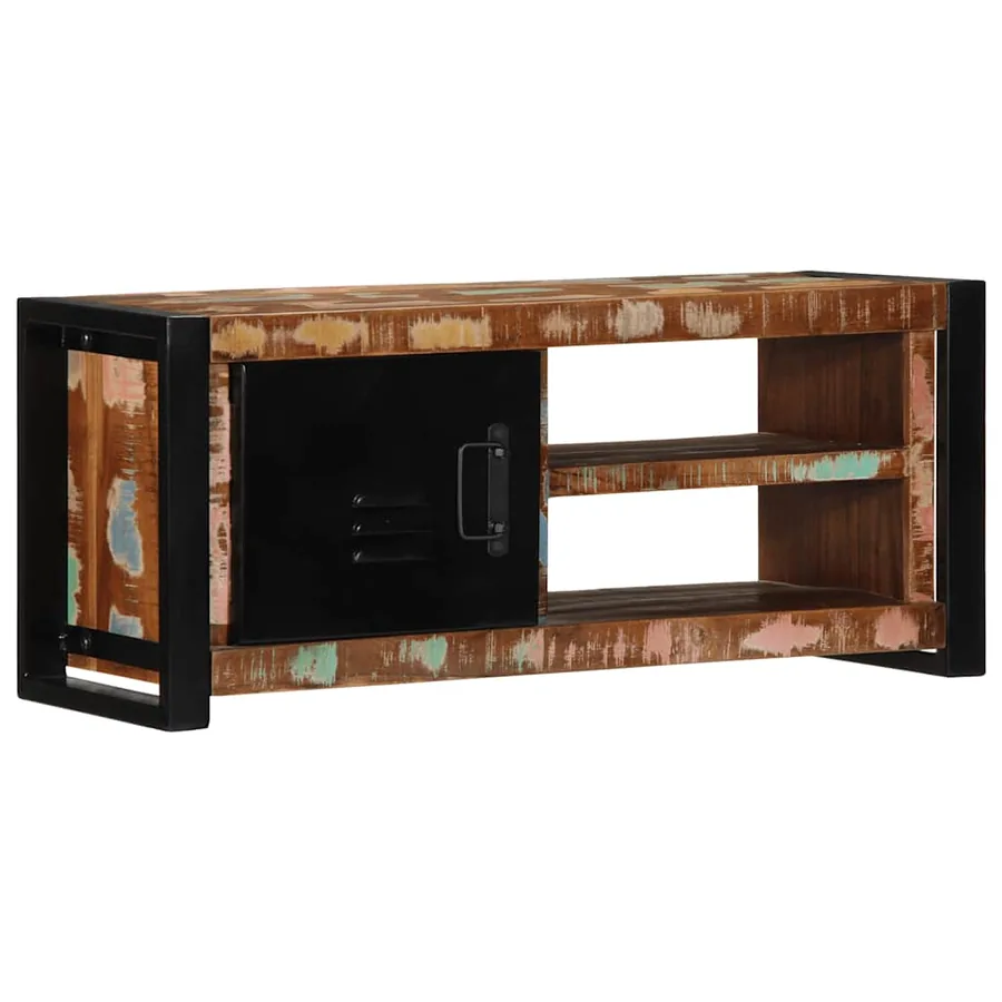 Meuble TV 80x30x35 cm bois massif de récupération