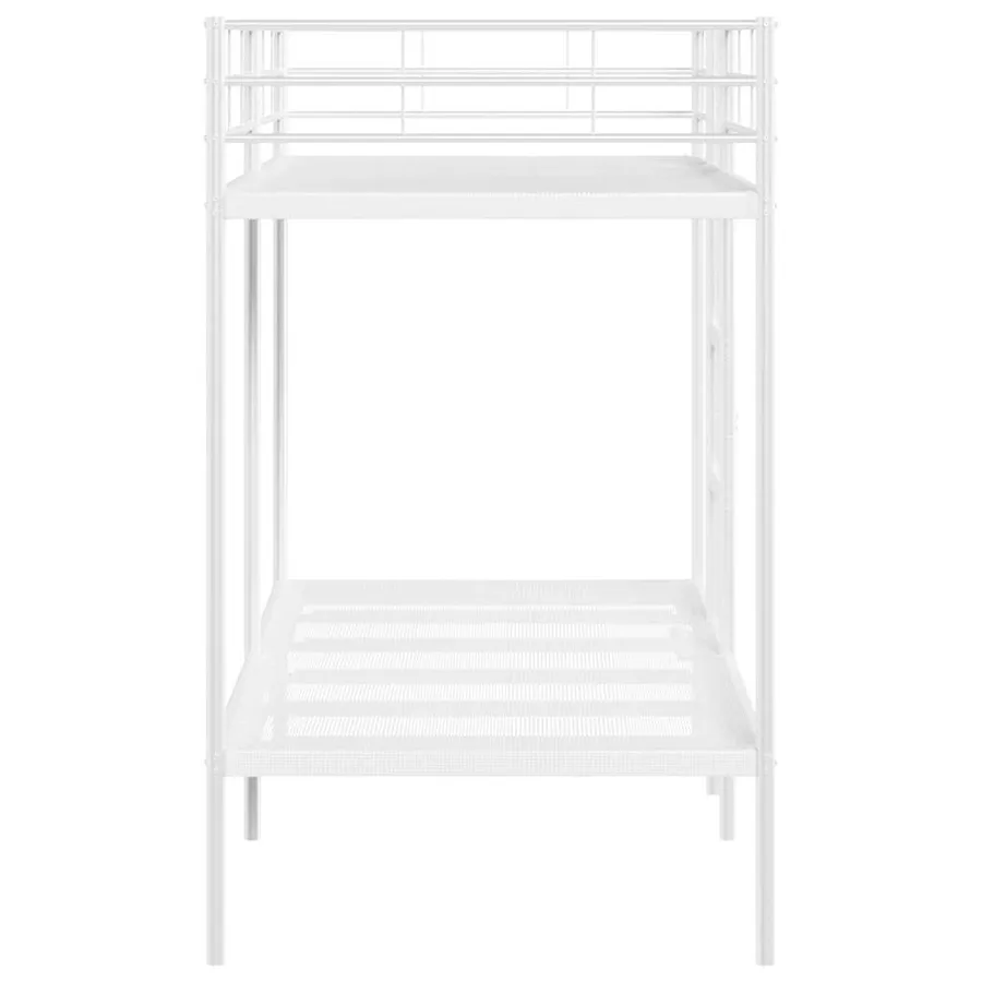 Lit superposé sans matelas blanc 100x190 cm acier - 6