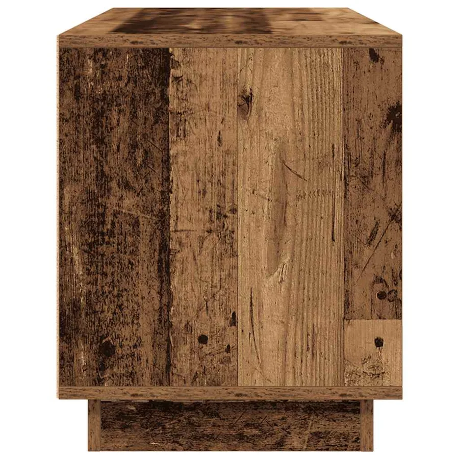 Meuble TV avec éclairage LED vieux bois 100x41x50 cm - 8
