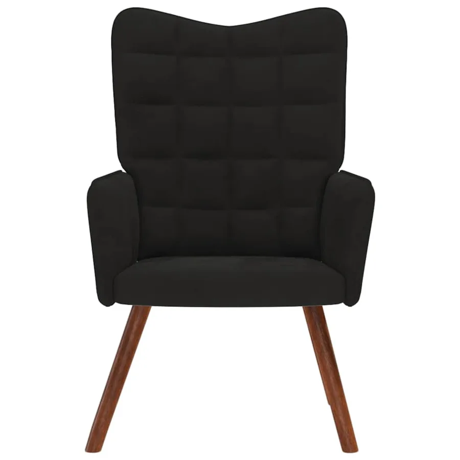 Chaise de relaxation Noir Velours - 3
