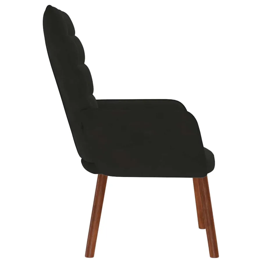 Chaise de relaxation Noir Velours - 4