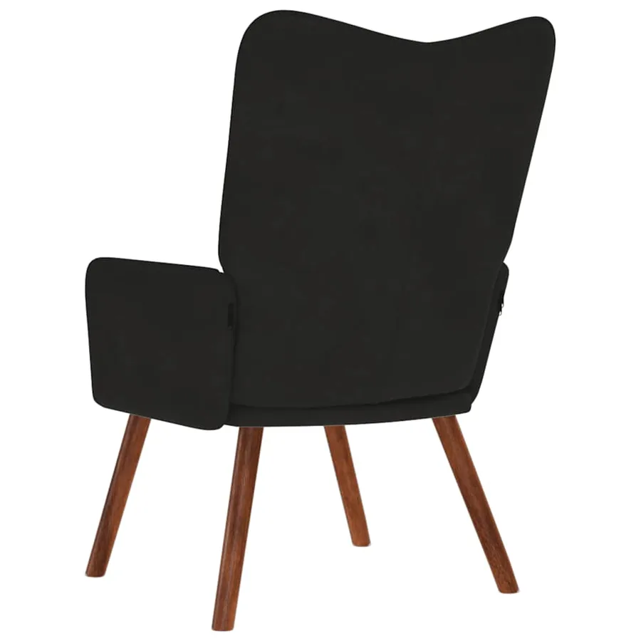 Chaise de relaxation Noir Velours - 5