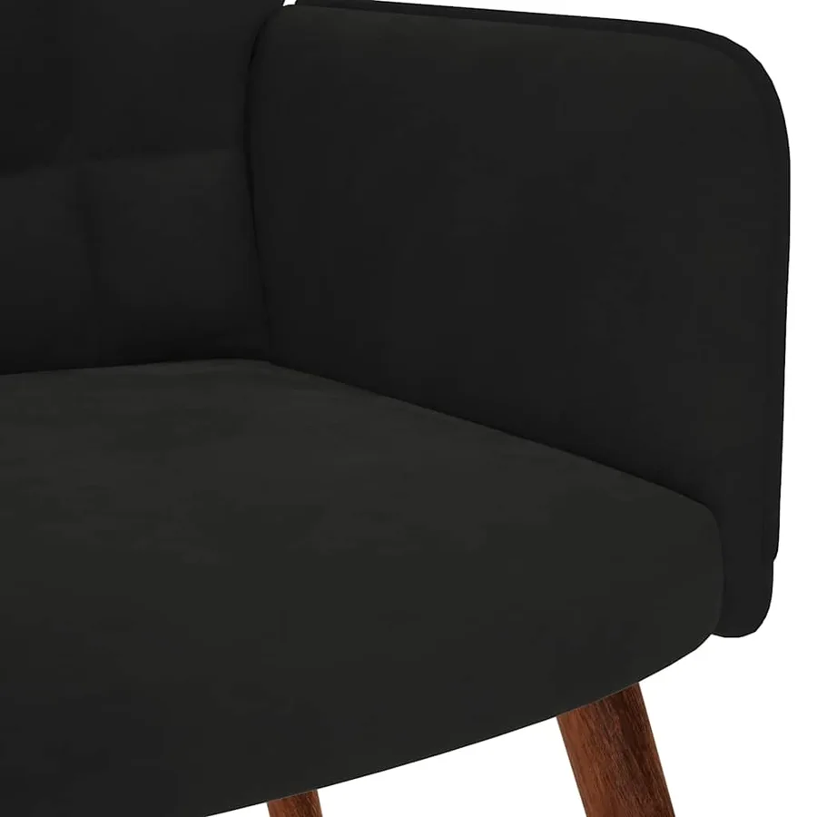 Chaise de relaxation Noir Velours - 6