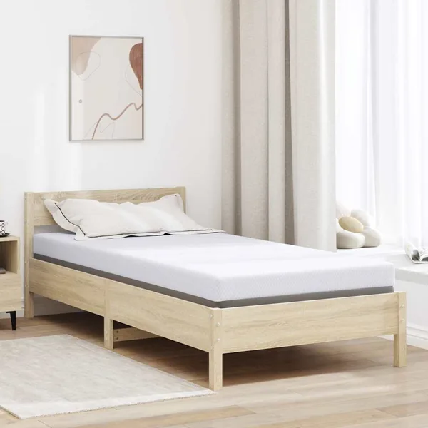 Surmatelas en mousse à mémoire 90 x 200 cm Thick Doux Blanc