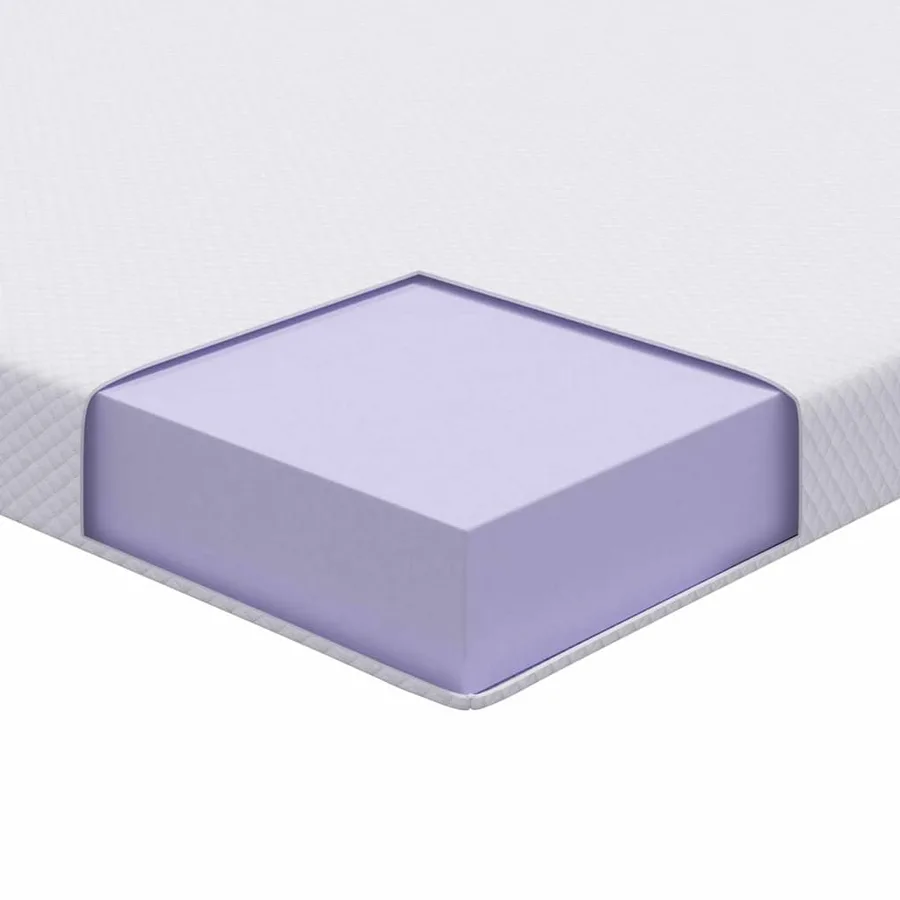 Surmatelas en mousse à mémoire 90 x 200 cm Thick Doux Blanc - 10