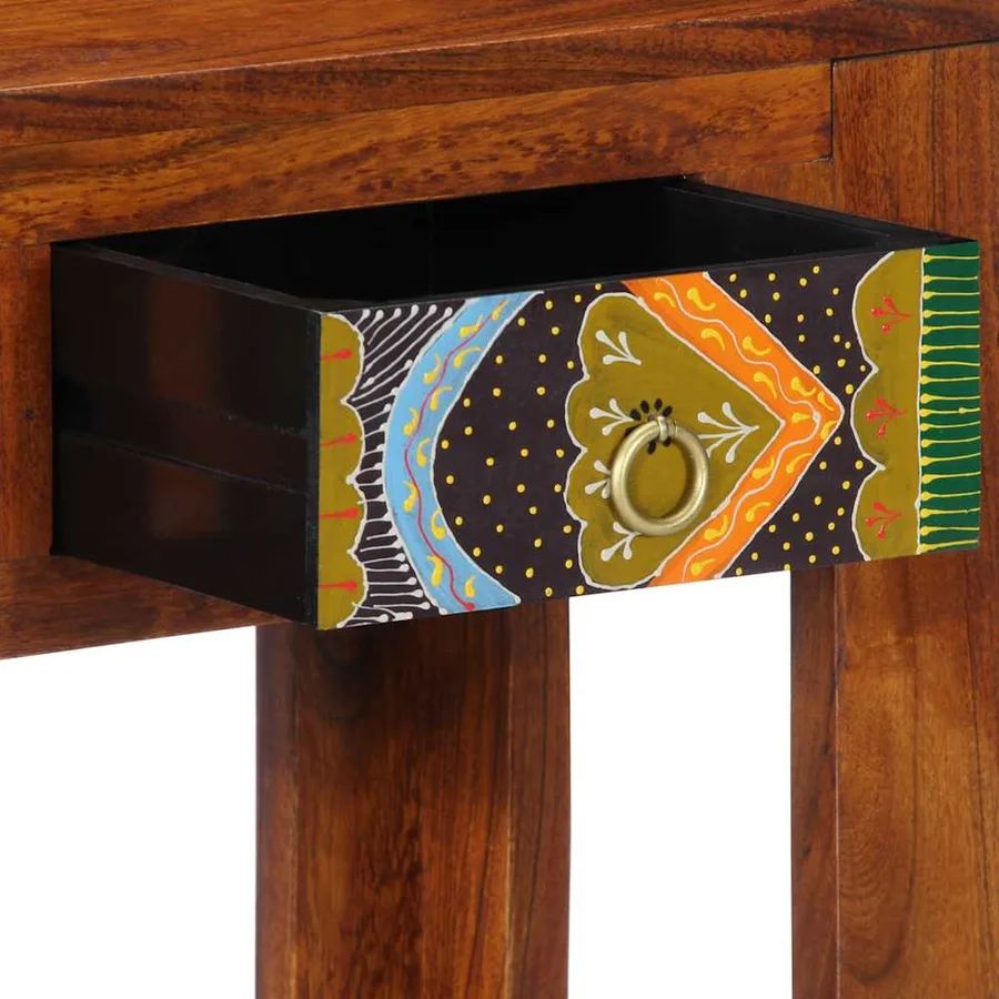 Table console 80x35x75 cm bois massif d'acacia - 6